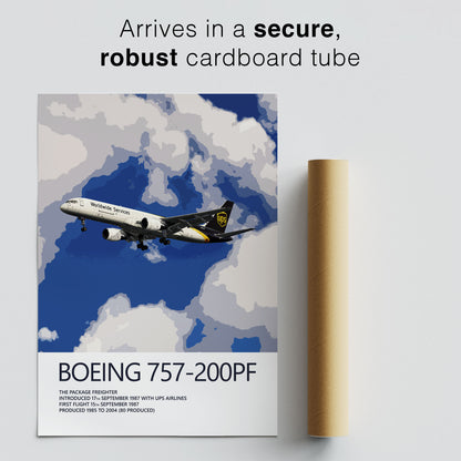 UPS Boeing 757 Poster