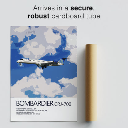 United Express (Opb. SkyWest) Bombardier CRJ-700 Poster