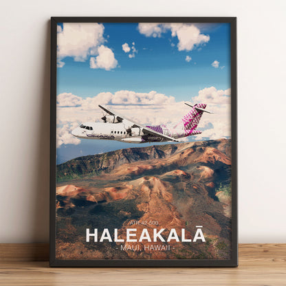 'Ohana by Hawaiian ATR 42 Poster - Haleakalā Hawaii