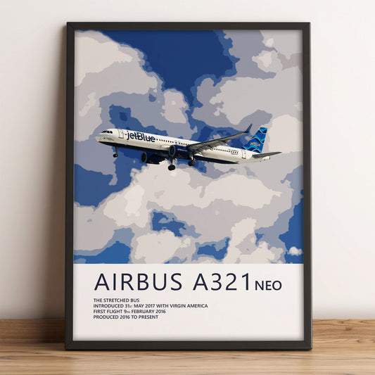 JetBlue Airbus A321 NEO Poster