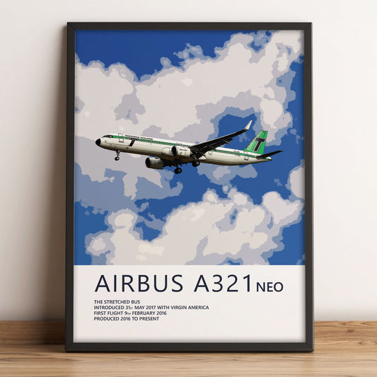Transavia Airbus A321 NEO Poster – Retro Livery
