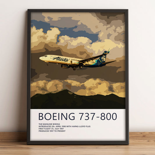 Alaska Airlines Boeing 737-800 Poster