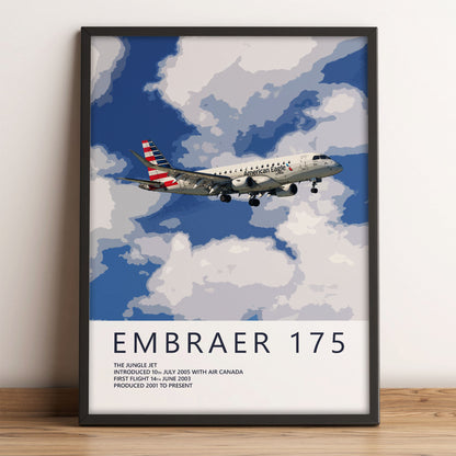 American Eagle (Opb. Envoy Air) Embraer 175 Poster