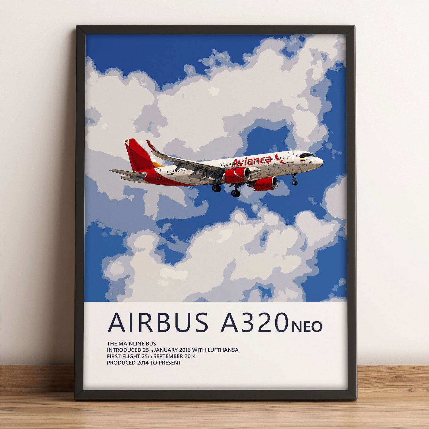 Avianca Airbus A320 NEO Poster