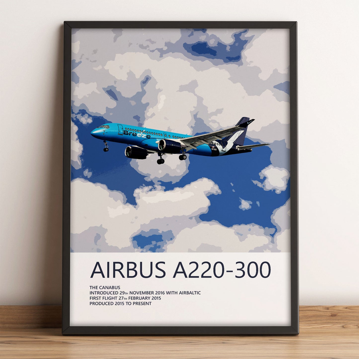 Breeze Airways Airbus A220 Poster