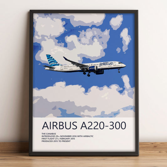 JetBlue Airbus A220-300 Poster