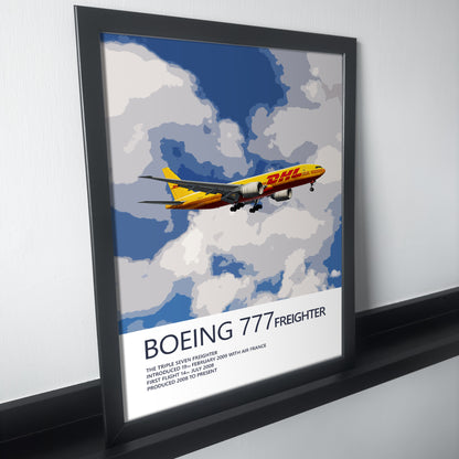 DHL Boeing 777F Poster (Opb. DHL Air UK)