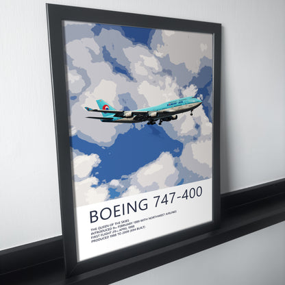 Korean Air Boeing 747 Poster