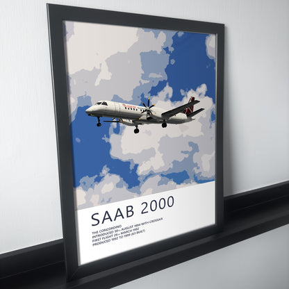 Loganair Saab 2000 Poster