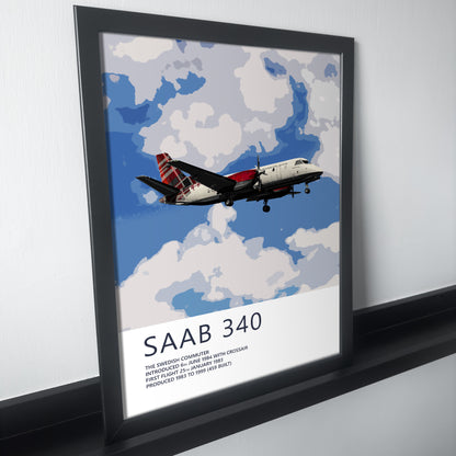 Loganair Saab 340 Poster