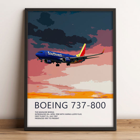 Southwest Airlines Boeing 737-800 Poster