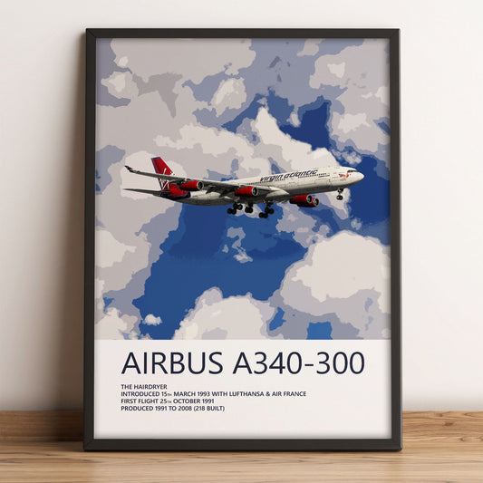 Virgin Atlantic Airbus A340-300 Poster