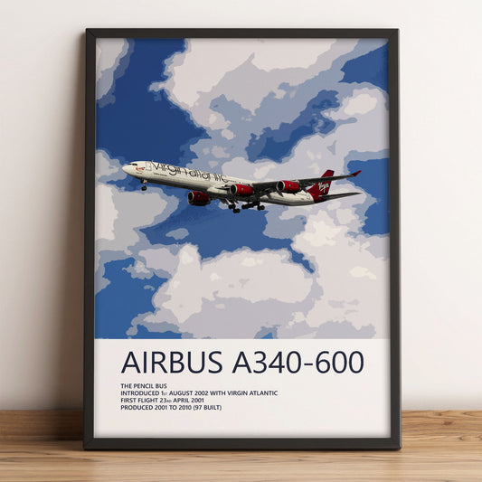 Virgin Atlantic Airbus A340-600 Poster