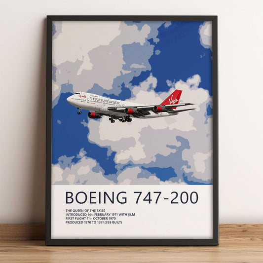 Virgin Atlantic Boeing 747-200 Poster – California Girl