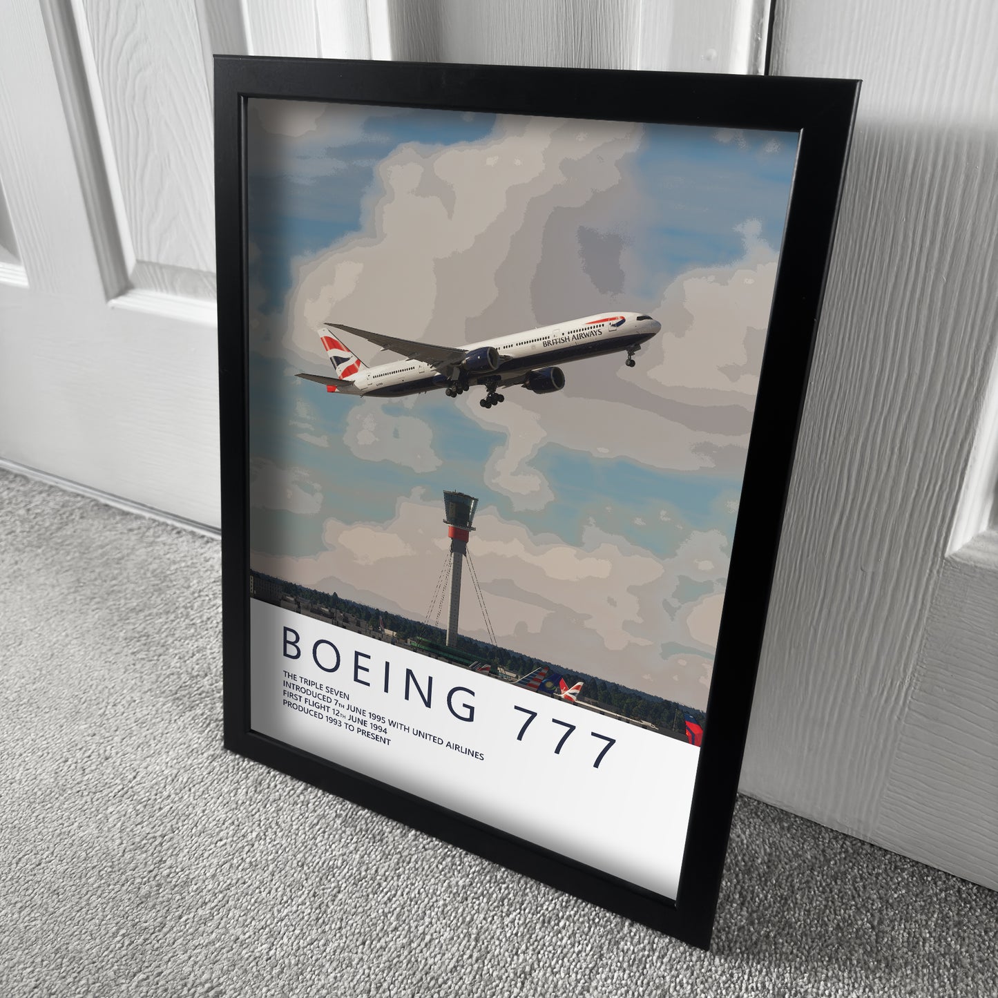 British Airways Boeing 777 Heathrow Poster