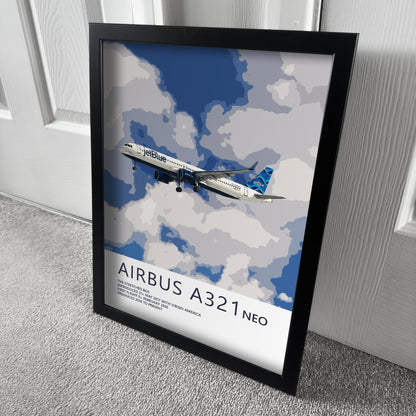 JetBlue Airbus A321 NEO Poster