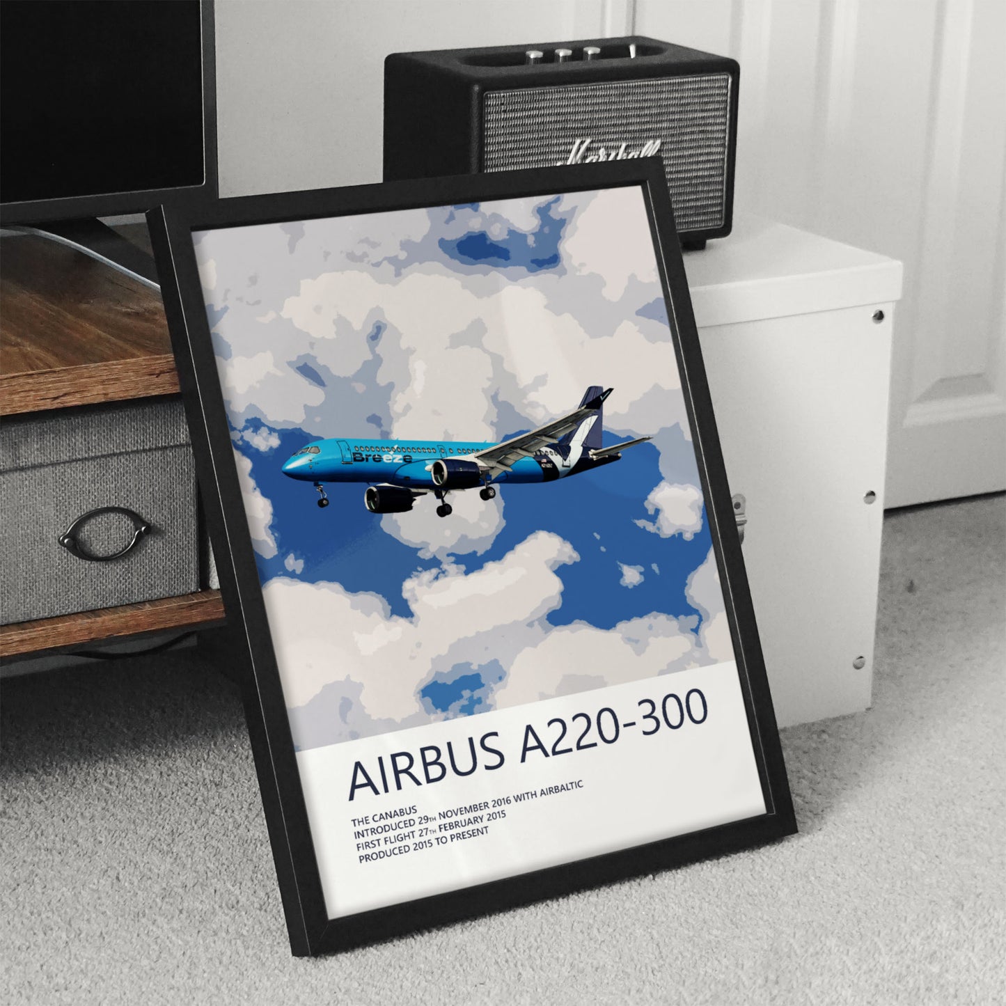 Breeze Airways Airbus A220 Poster