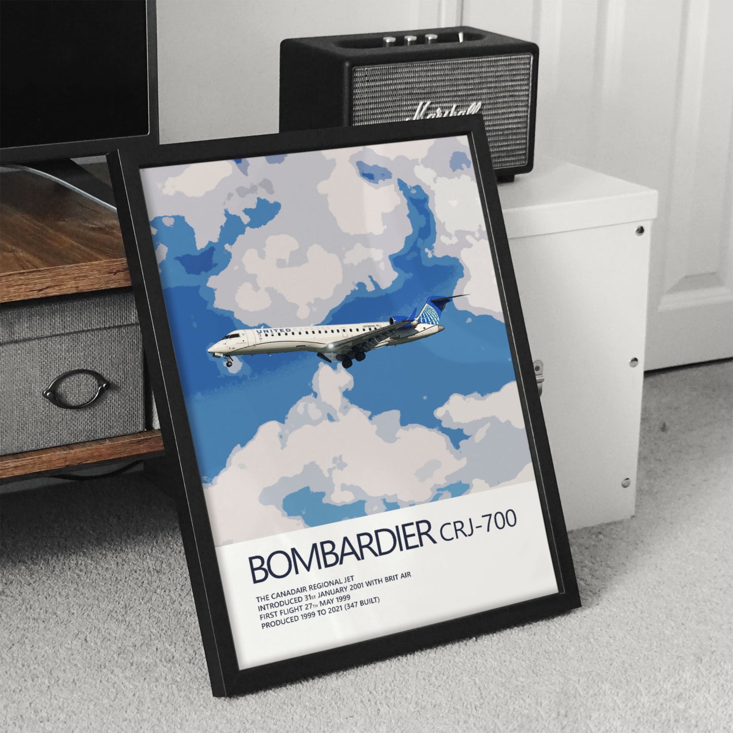 United Express (Opb. SkyWest) Bombardier CRJ-700 Poster