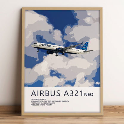 JetBlue Airbus A321 NEO Poster
