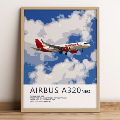 Avianca Airbus A320 NEO Poster