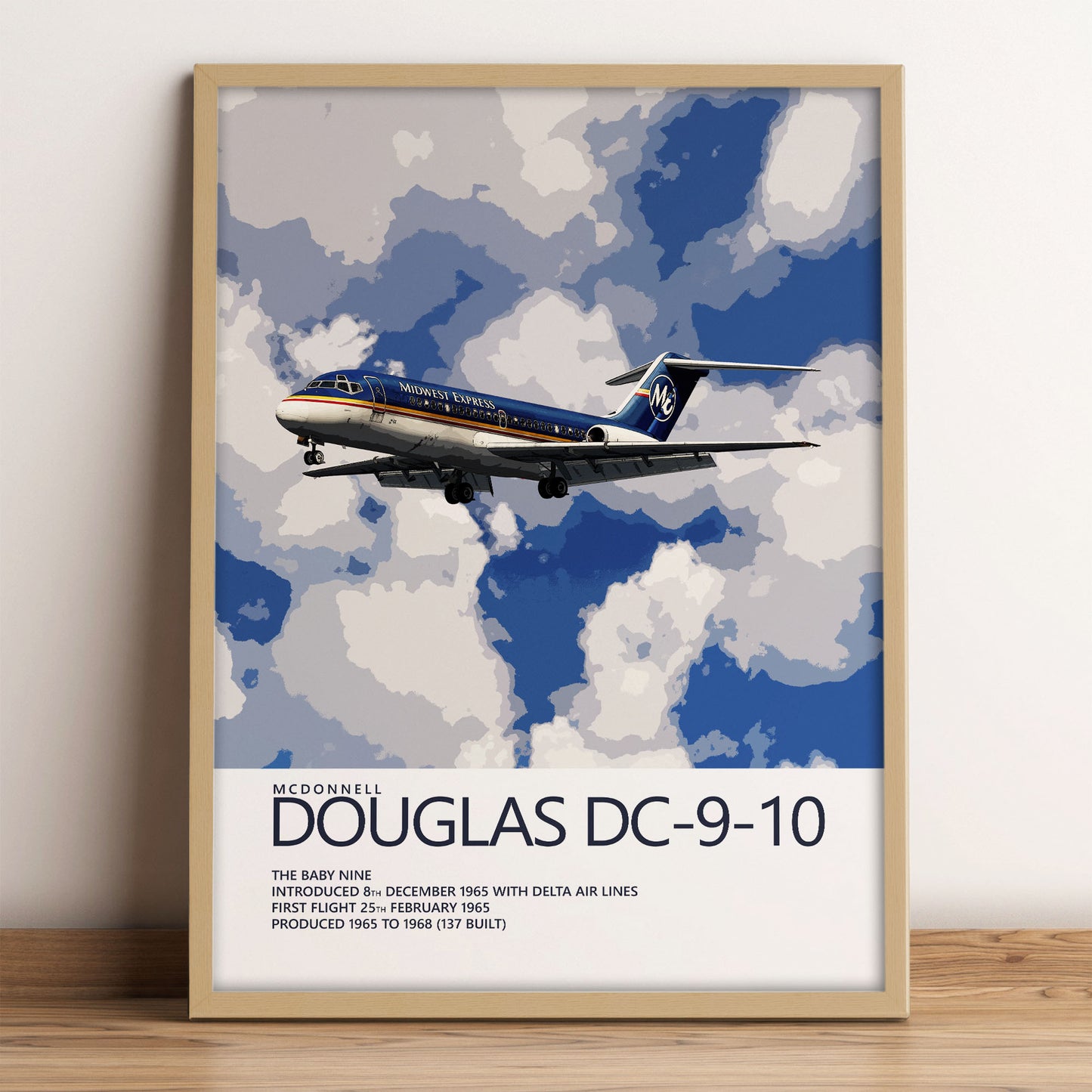 Midwest Express McDonnell Douglas DC-9 Poster