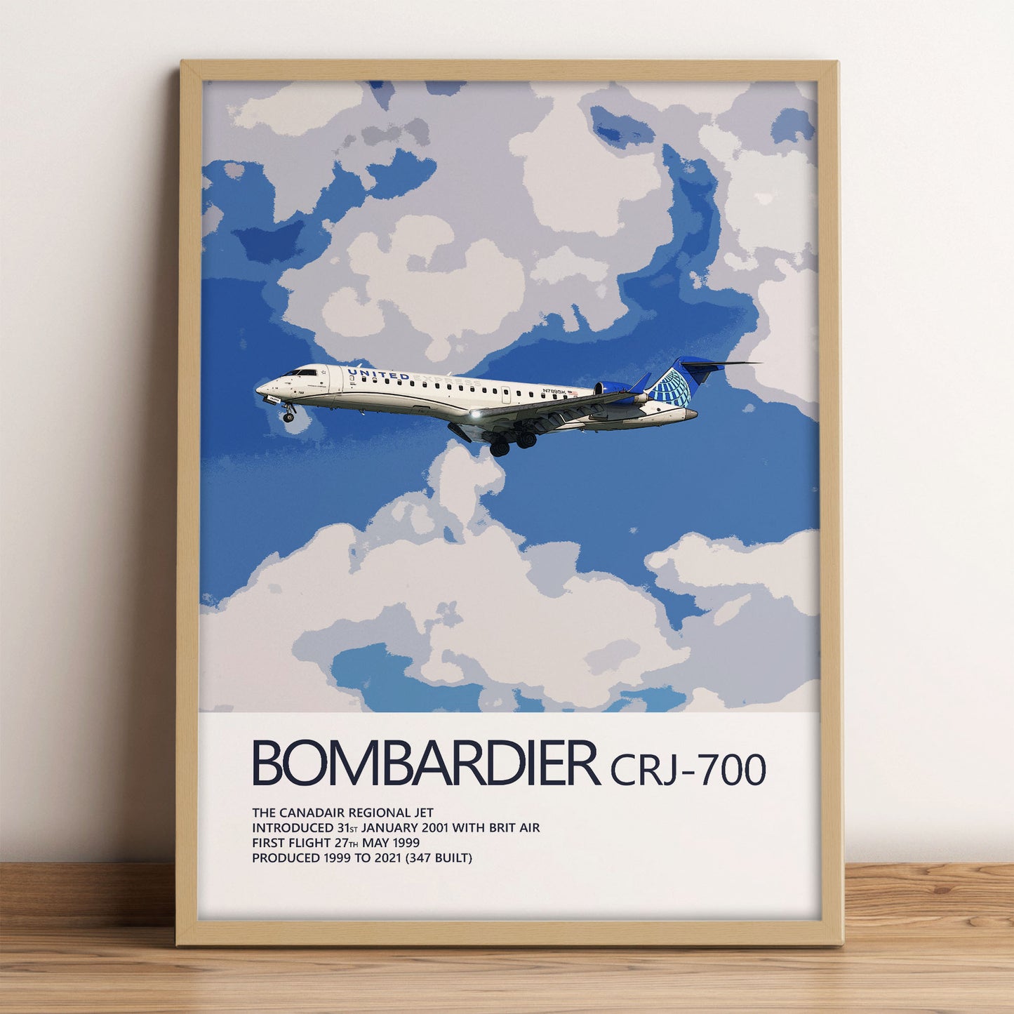 United Express (Opb. SkyWest) Bombardier CRJ-700 Poster