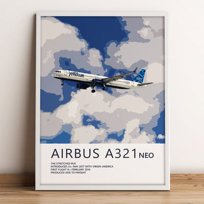 JetBlue Airbus A321 NEO Poster
