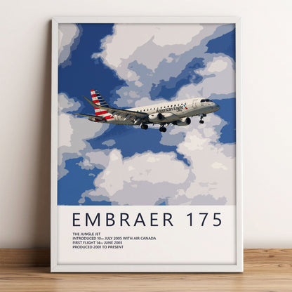 American Eagle (Opb. Envoy Air) Embraer 175 Poster