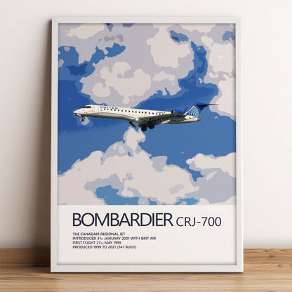 United Express (Opb. SkyWest) Bombardier CRJ-700 Poster