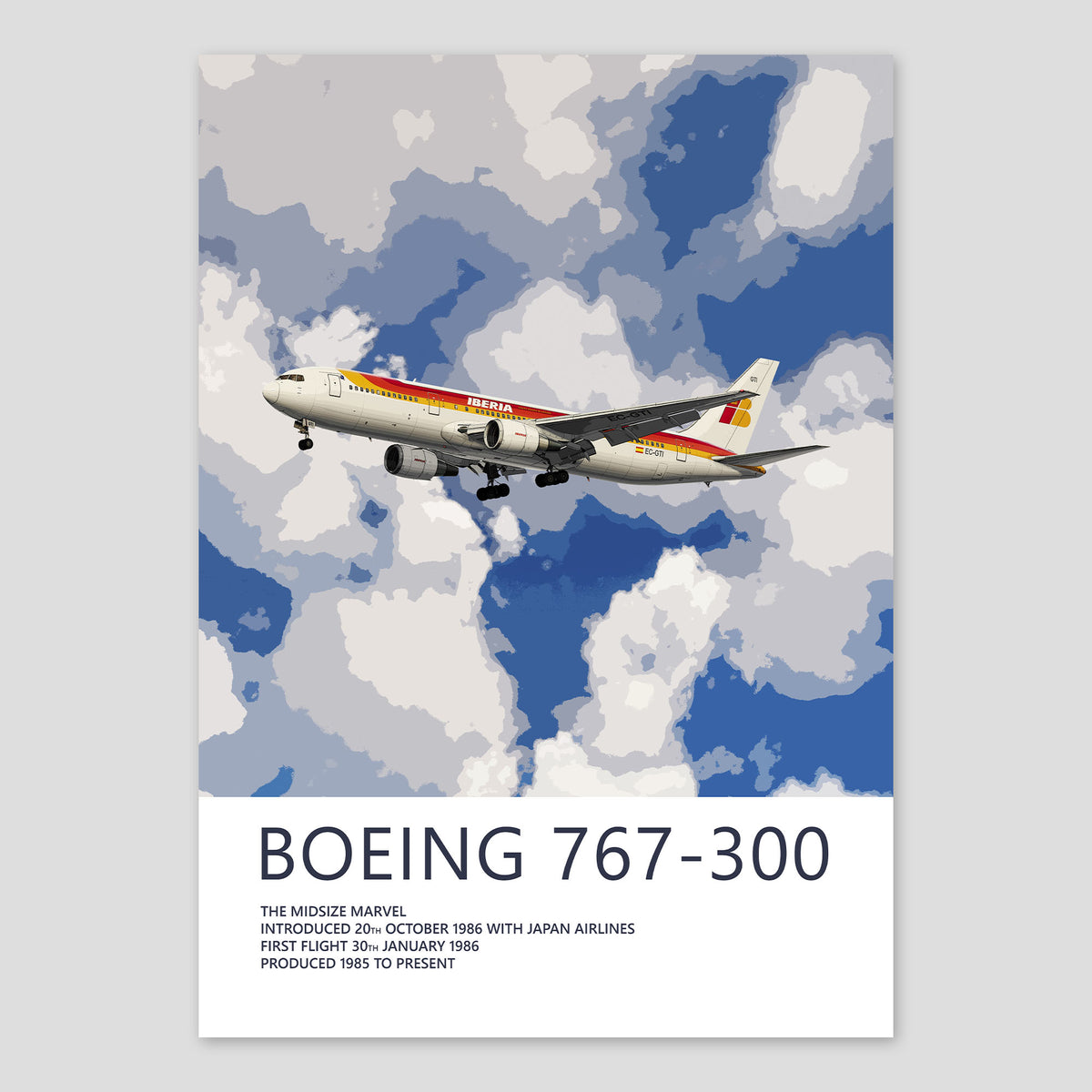 Iberia Boeing 767-300 Poster