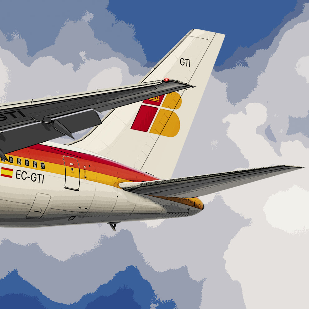 Iberia Boeing 767 Poster – Headwind Designs