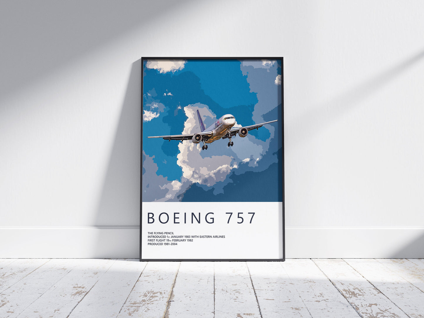 Fedex Boeing 757 Poster, Poster, gift for pilot, aviation poster, aviation artwork, aviation gift, airliner, airplane, plane