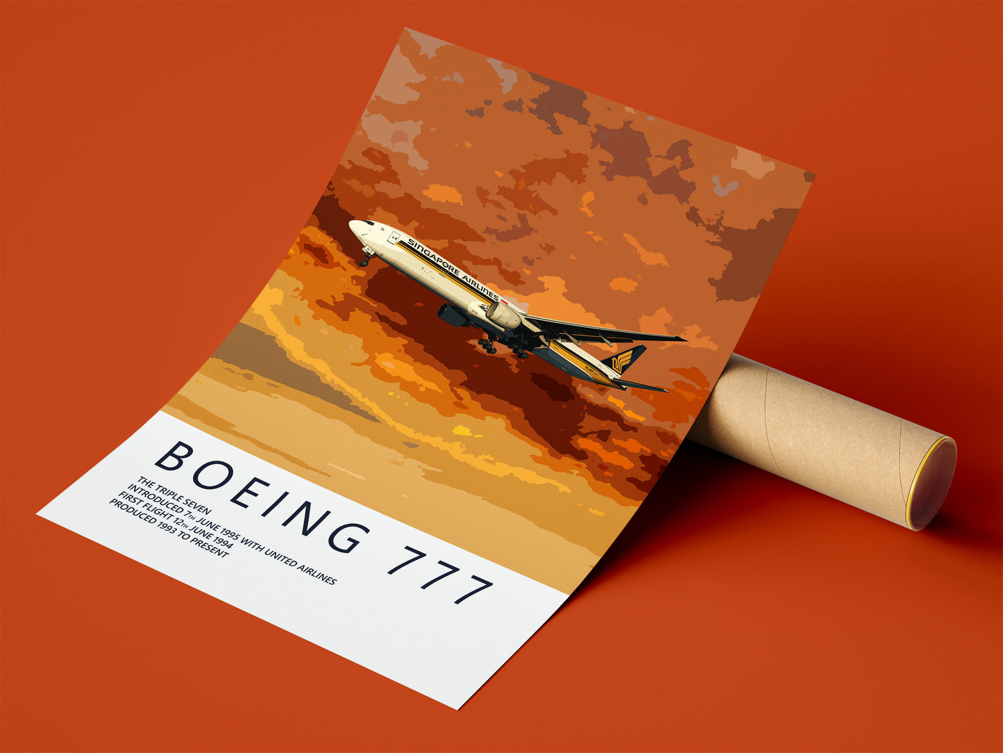 Singapore Airlines Boeing 777 Poster, gift for pilot, aviation poster, aviation artwork, aviation gift, airliner, airplane, plane