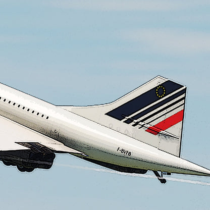 Air France Concorde Poster - Aviation Art for Pilots & Enthusiasts - Airline Print, Aircraft Picture, Plane Gift, Paris Airport, BAC