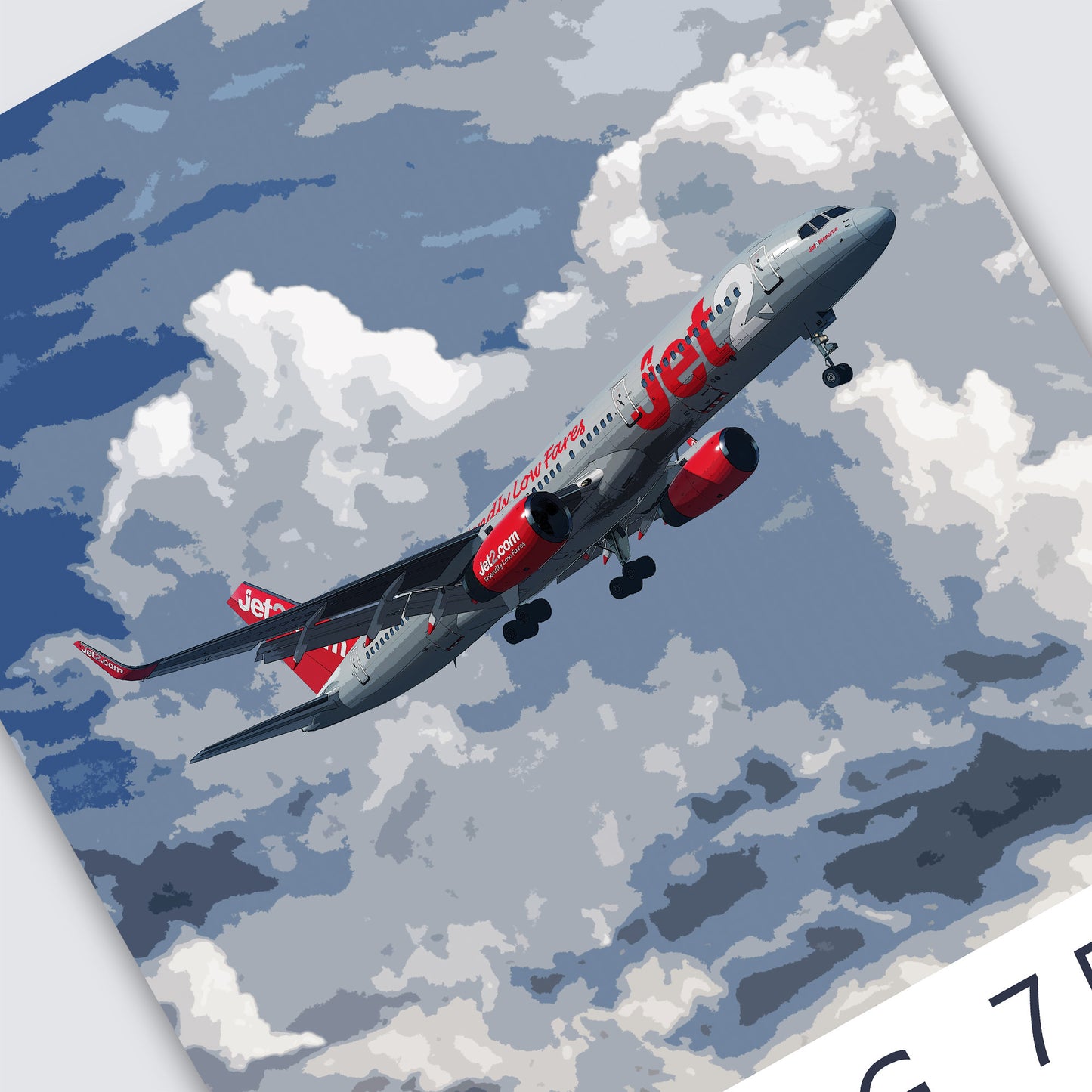 Jet2 Boeing 757 Poster - Aviation Art for Pilots & Enthusiasts - Airline Print, Aircraft Picture, Plane Gift, Aviation Wall Decor