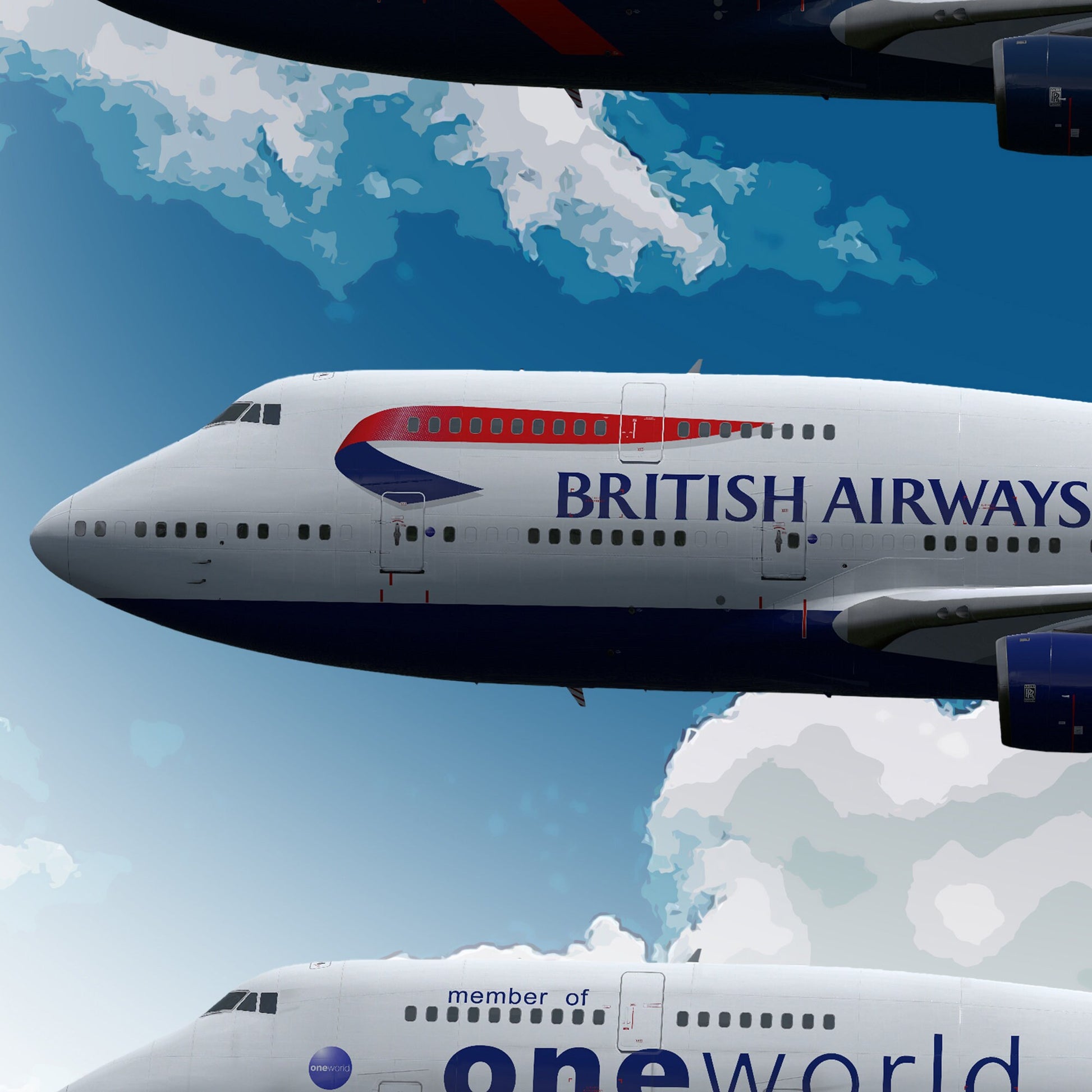 British Airways Boeing 747 Poster - Aviation Art for Pilots & Enthusiasts - Airline Print, Aircraft Picture, Plane Gift, Aviation Wall Decor