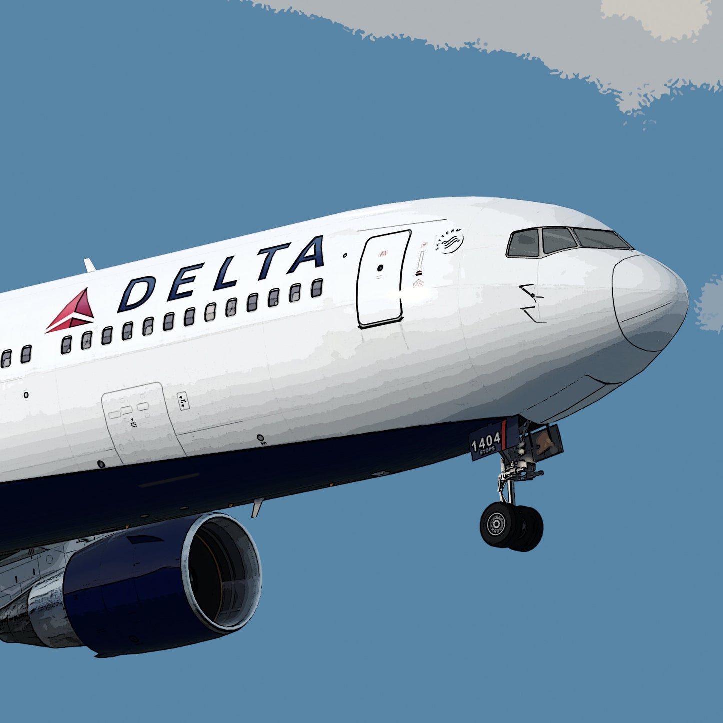 Delta Air Lines Boeing 767 Poster - Fine Aviation Artwork - Fantastic gift for pilots, cabin crew or plane enthusiasts