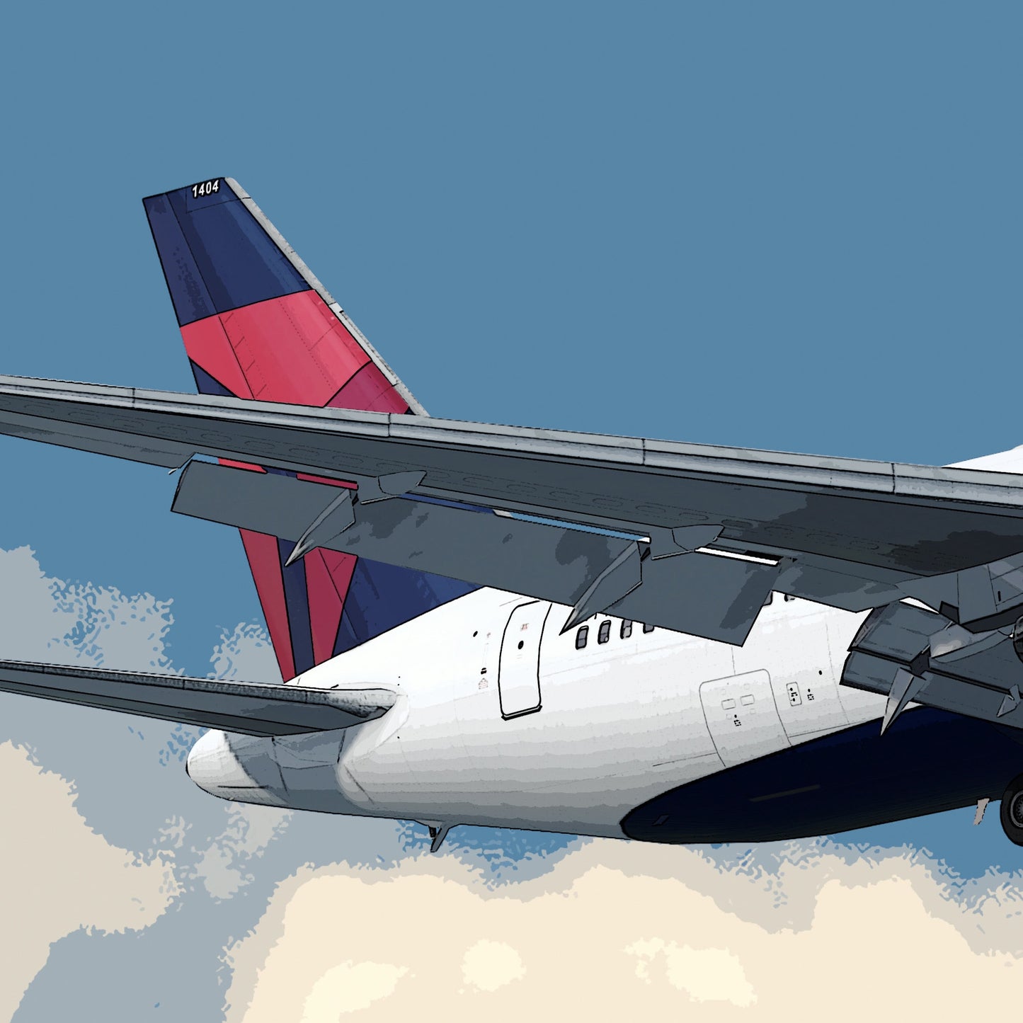 Delta Air Lines Boeing 767 Poster - Fine Aviation Artwork - Fantastic gift for pilots, cabin crew or plane enthusiasts