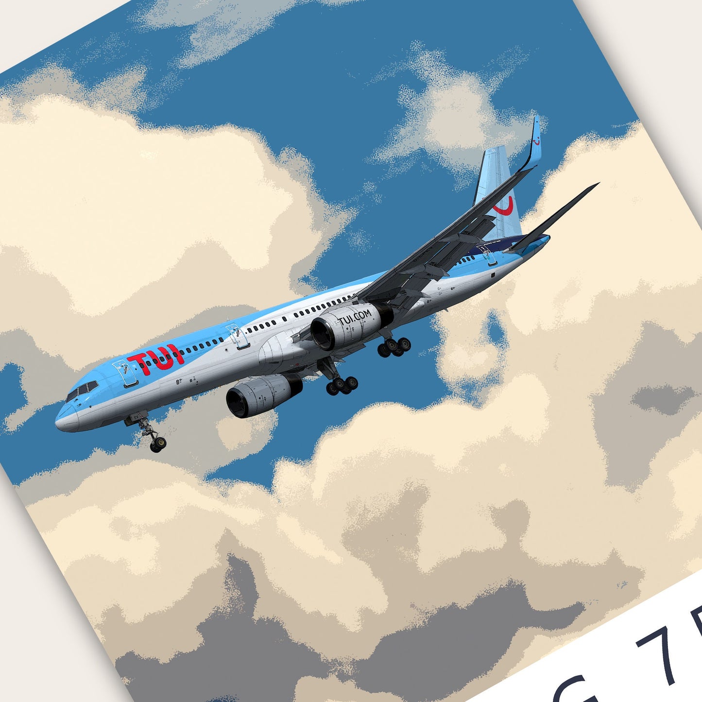 TUI Boeing 757 Poster - Fine Aviation Artwork - Fantastic gift for pilots, cabin crew or plane enthusiasts