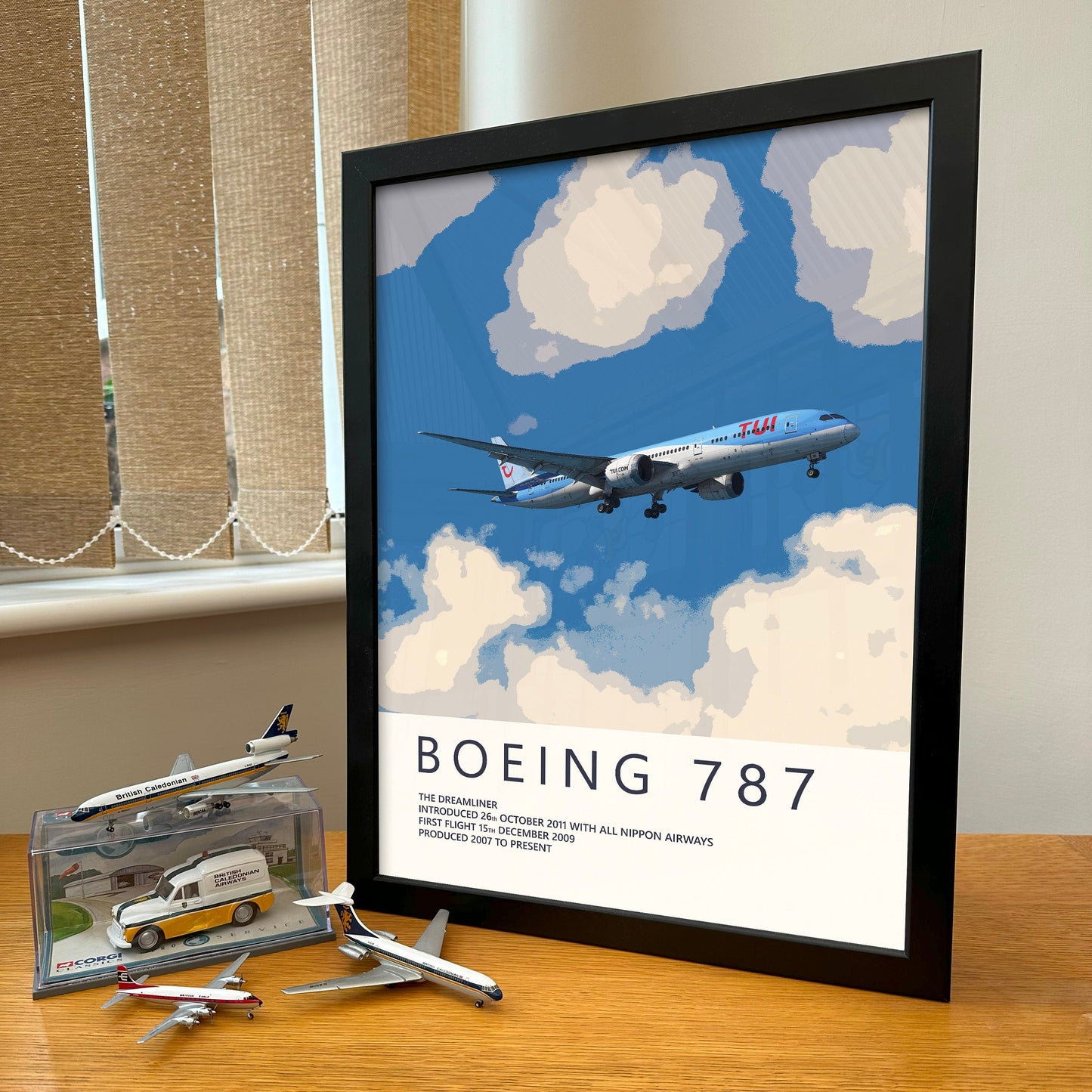 TUI Boeing 787 Poster - Fine Aviation Artwork - Airplane Posters - Gift for pilots, cabin crew or plane enthusiasts