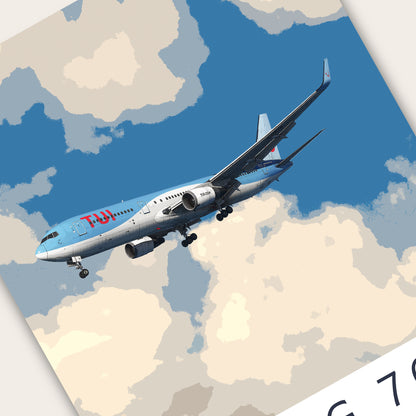 TUI Boeing 767 Poster - Fine Aviation Artwork - Airplane Posters - Gift for pilots, cabin crew or plane enthusiasts