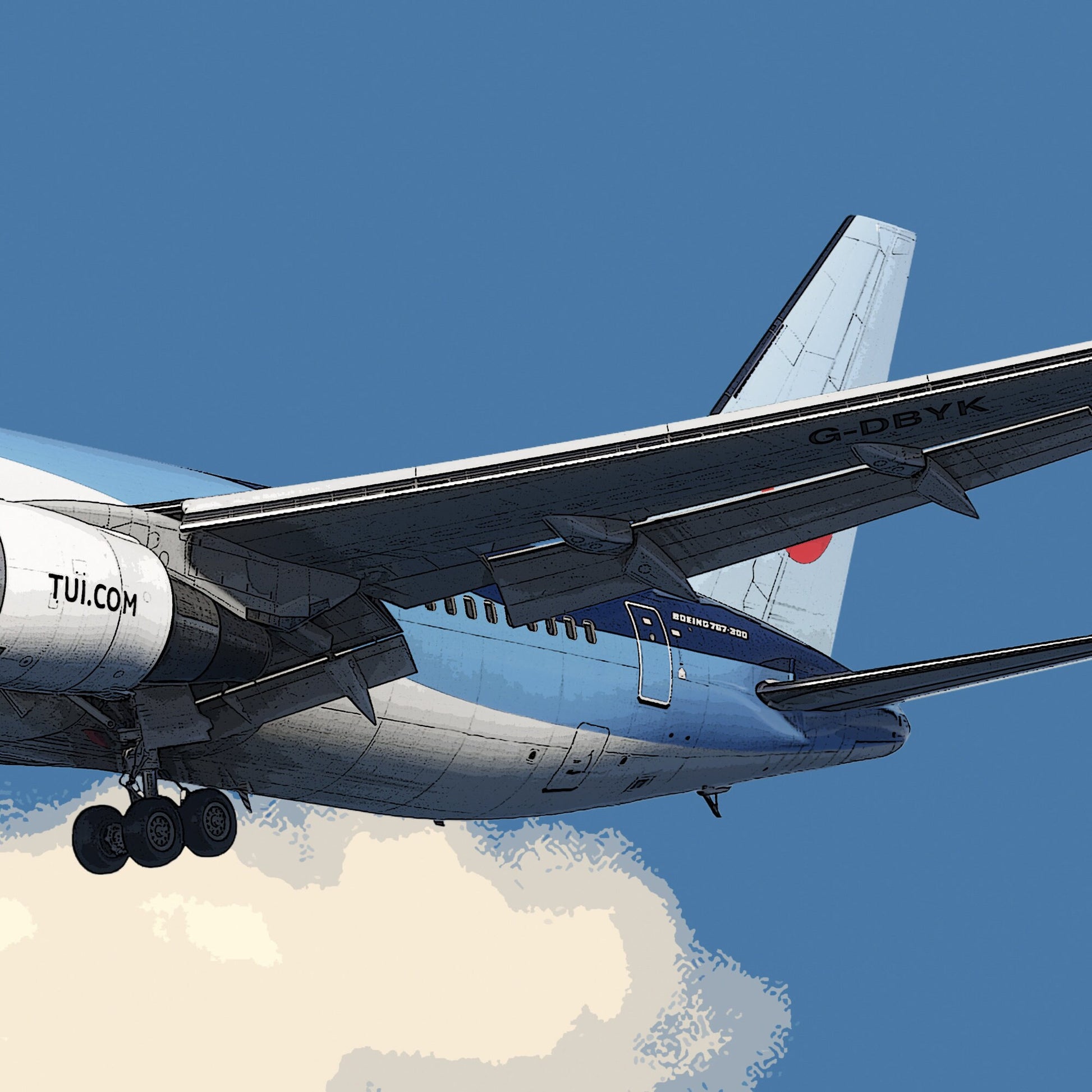 TUI Boeing 767 Poster - Fine Aviation Artwork - Airplane Posters - Gift for pilots, cabin crew or plane enthusiasts