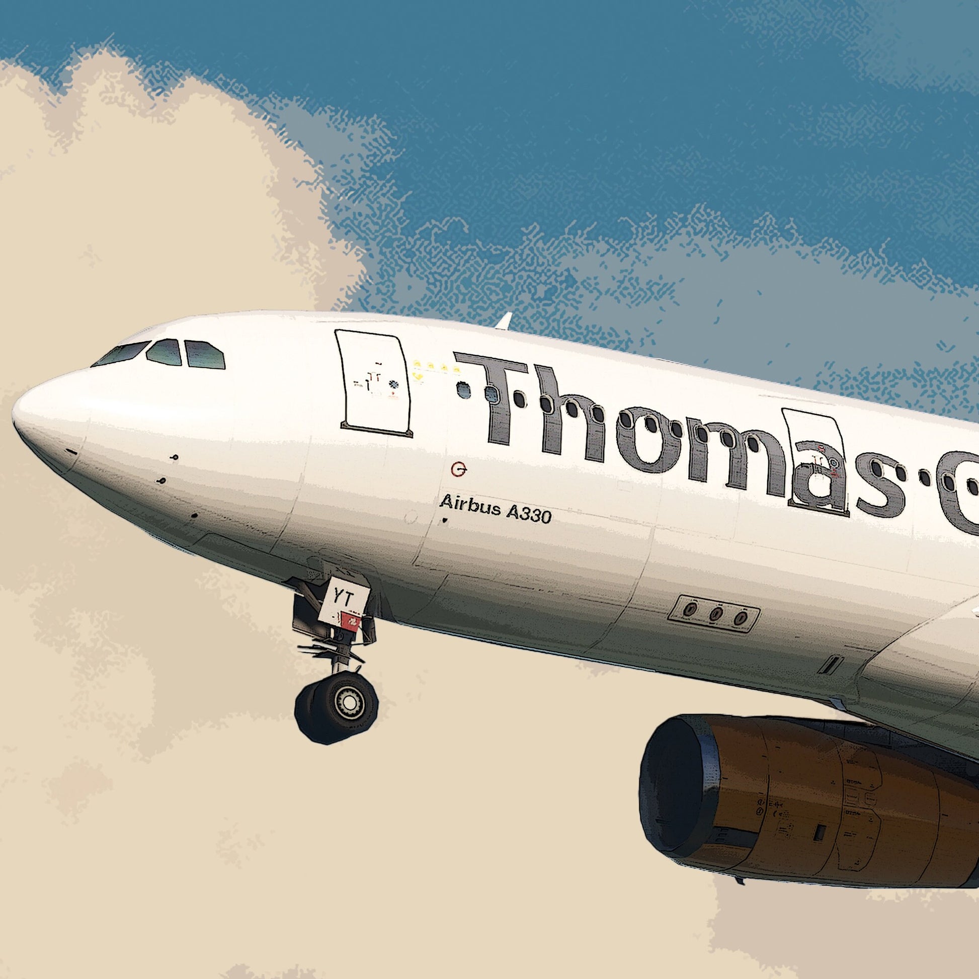 Thomas Cook Airbus A330 Poster - Fine Aviation Artwork - Airplane Posters - Gift for pilots, cabin crew or plane enthusiasts