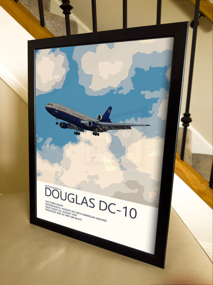 United Airlines McDonnell Douglas DC-10 Poster - Fine Aviation Artwork - Fantastic gift for pilots, cabin crew or plane enthusiasts