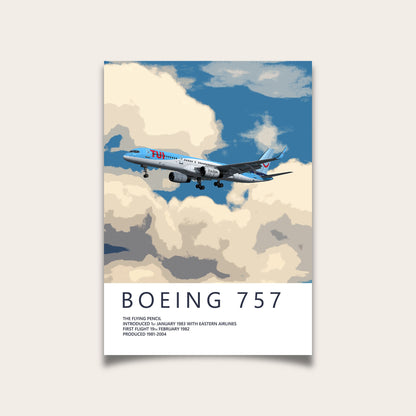 TUI Boeing 757 Poster - Fine Aviation Artwork - Fantastic gift for pilots, cabin crew or plane enthusiasts