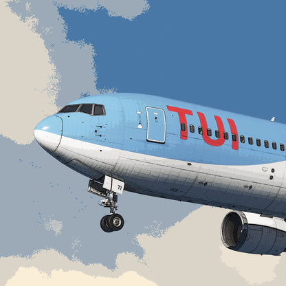 TUI Boeing 767 Poster - Fine Aviation Artwork - Airplane Posters - Gift for pilots, cabin crew or plane enthusiasts