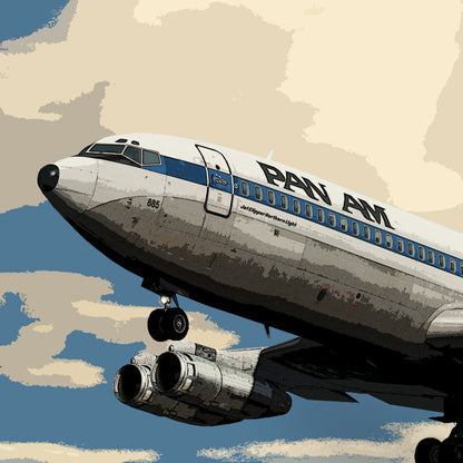 Pan Am Boeing 707 Poster - Fine Aviation Artwork - Airplane Posters - Gift for pilots, cabin crew or plane enthusiasts