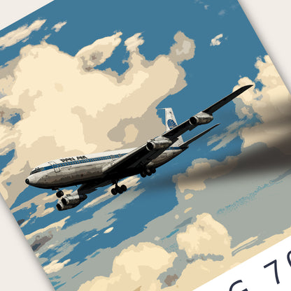 Pan Am Boeing 707 Poster - Fine Aviation Artwork - Airplane Posters - Gift for pilots, cabin crew or plane enthusiasts