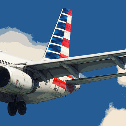 American Airlines Airbus A320 Poster - Fine Aviation Artwork - Airplane Posters - Gift for pilots, cabin crew or plane enthusiasts