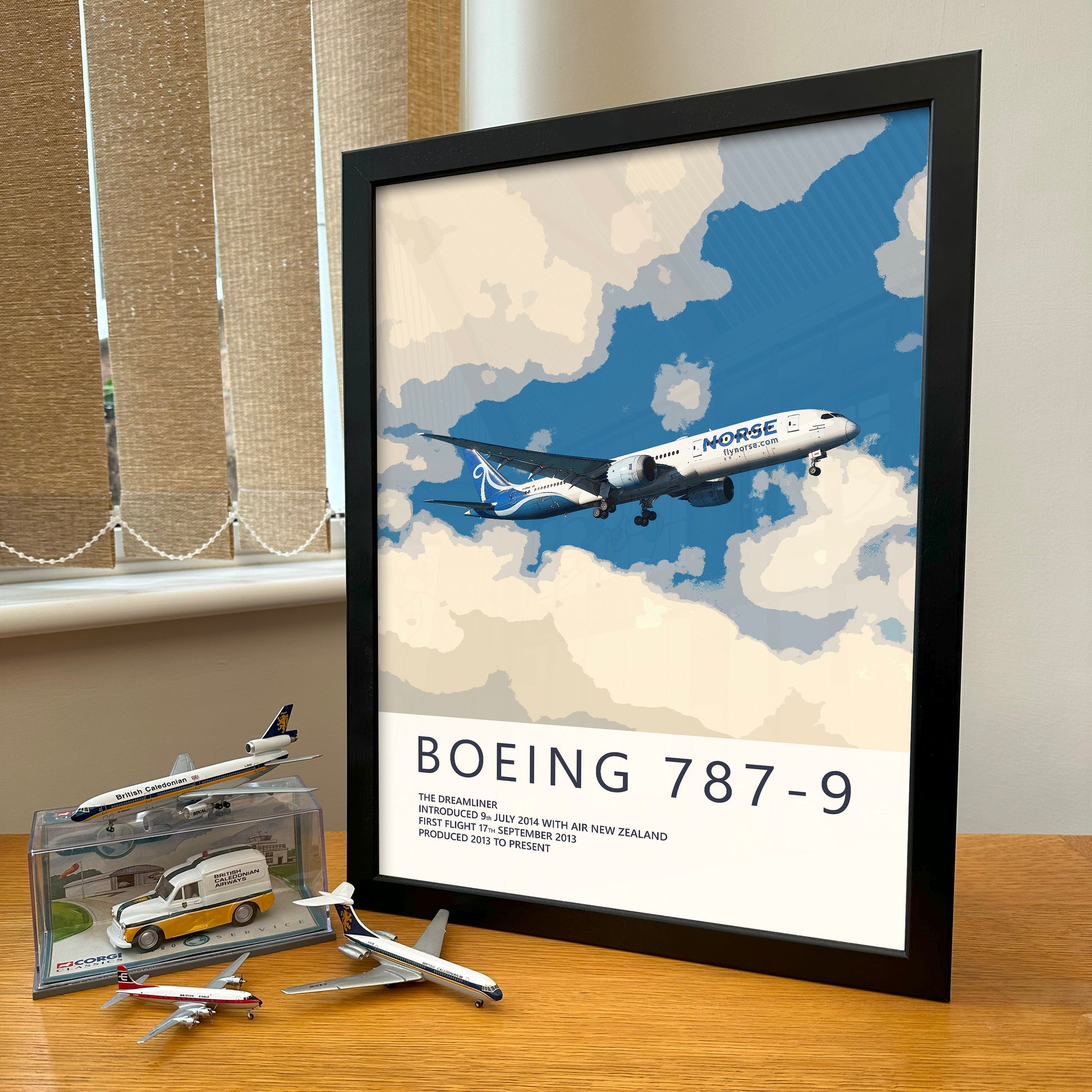 Norse Atlantic Airways Boeing 787 Poster - Plane art for aviation enthusiasts & pilot retirement gifts, airline and airplane artwork prints